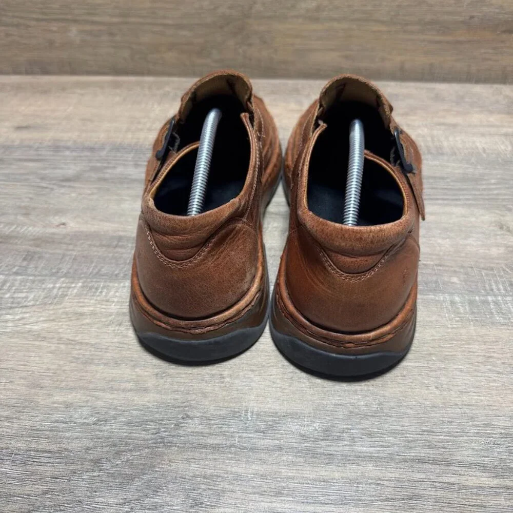 Josef Seibel Brown Leather Fisherman Sandals Men's Size EU 46